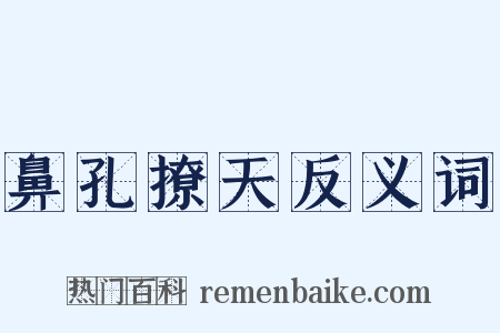 鼻孔撩天反义词是什么意思的图片